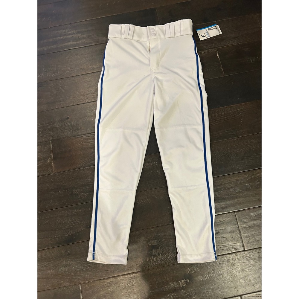 Champro Triple Crown 2.0‎ Baseball Pants Youth Large White Blue Tapered
